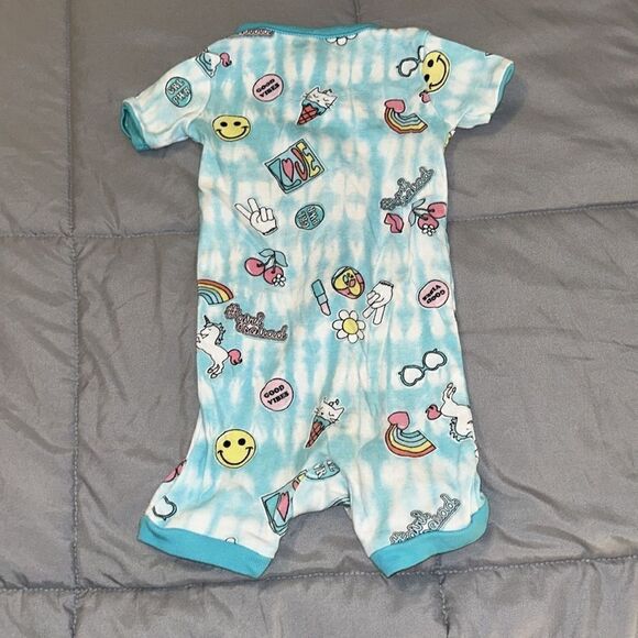 9-12m Children’s place summer vibe shorts zip up pajama - Picture 2 of 2